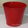 Red decorative flower pot